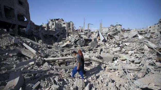 Aftermath of the fighting in Shejaiya, Gaza, July 20, 2014 (2)