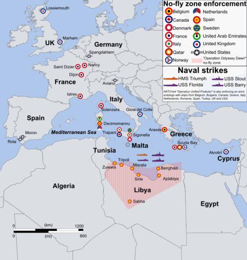 Area of the NATO no-fly zone 