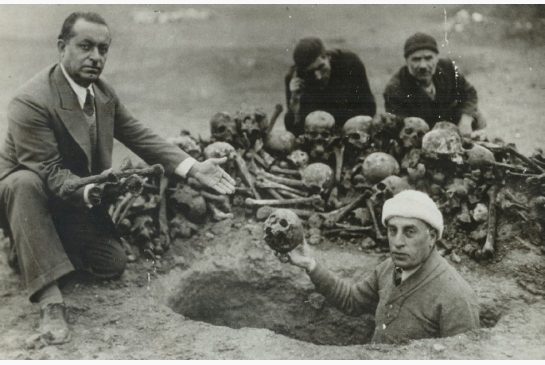 A mass-grave of Armenians in Deir Ezzor, unearthed in the 1930s