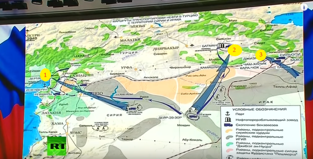 Key: (1) Bab al-Hawa; (2) Hasaka; (3) Zakho